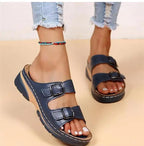 Women Shoes Sandals Summer Platform Women's Shoes Slip On Sandals For Women Wedge Walking Shoes Casual Female Slipper Footwear