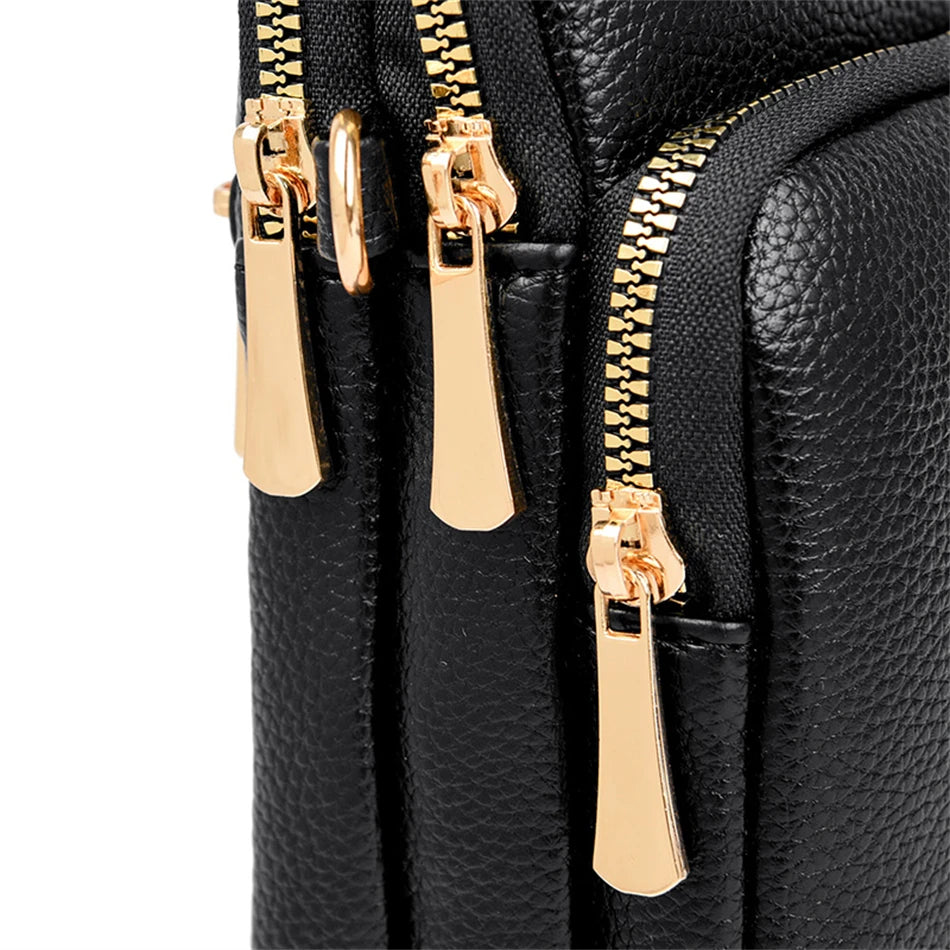Ladies New Trendy Pu Leather Shoulder Bags Luxury Designer Simple Small Purse Handbags for Women Fashion Messenger Bags Sac