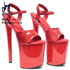 New Black Matte Stripper Shoes Woman Summer 2024 Designer Modern Sandals ultra-high heels 20cm Sexy Nightclubs Pole Dance Shoes