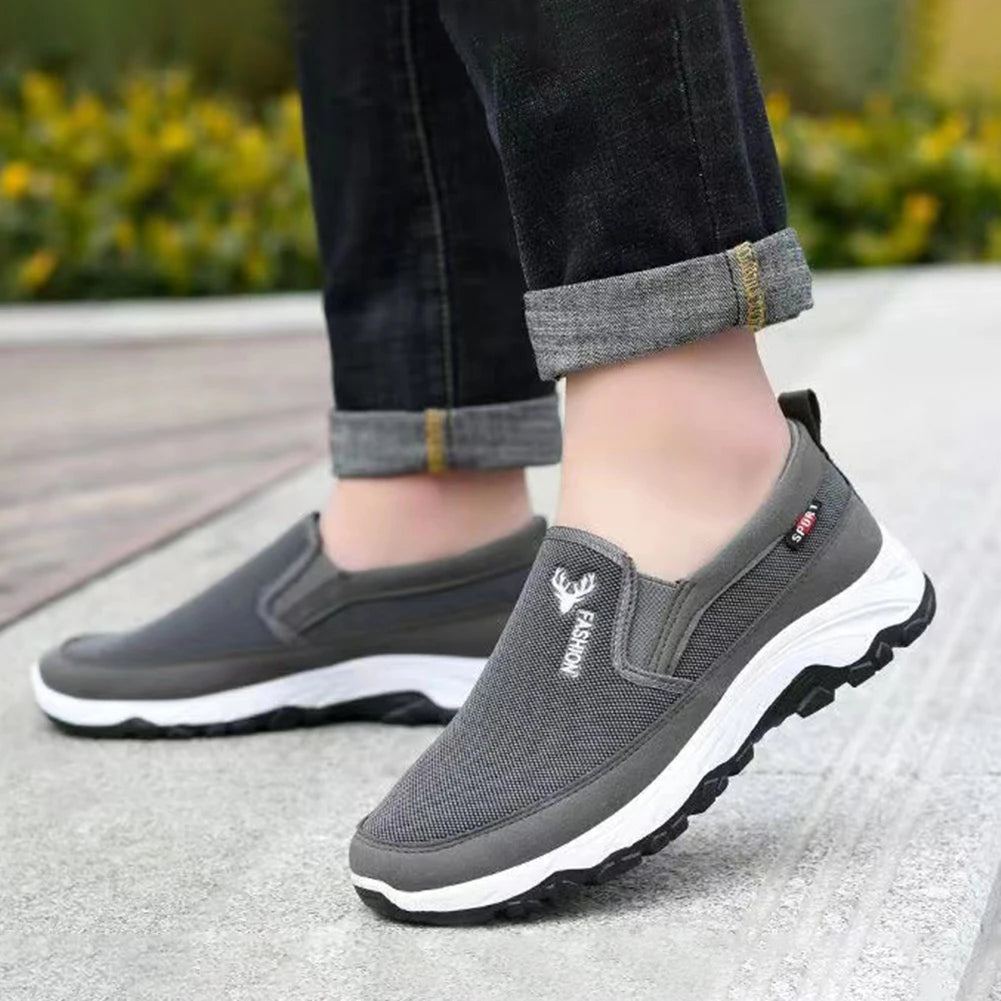 Men Penny Boat Shoes Sports Shoes Breathable Orthopedic Travel Plimsolls Flat Slip On for Outdoor Activity Hiking Walking