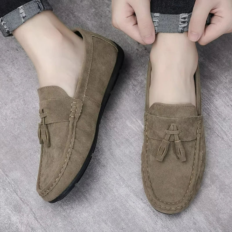 Comfortable Men's Shoes Soft Sole Loafers Outdoor Mens Casual Shoes Fashion Leather Shoes Autumn Flat Male Driving Shoe Zapatos