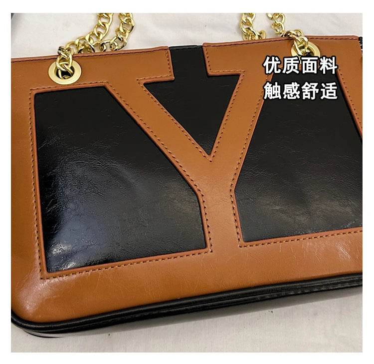 High-End Luxury Elegant Tote Bag For Women Shopper Messenger Purse Solid Color Commuter Use Large Capacity