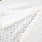 Women Jacquard Puff Sleeves Two Piece Sets for Summer Fashion Loose Shorts and Long Sleeved Shirt Outfits