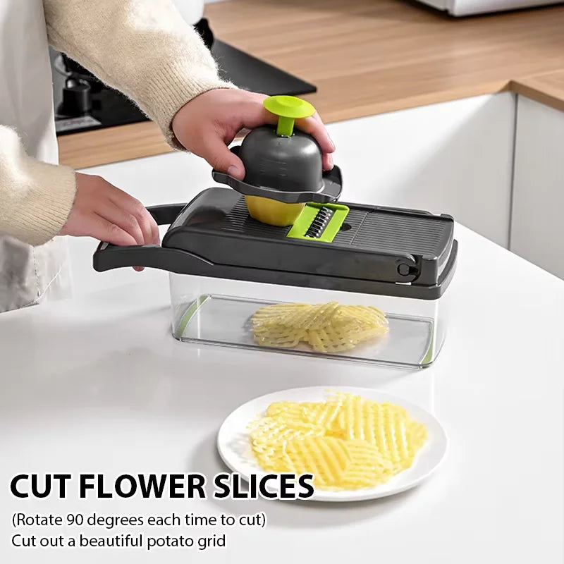 Kitchen Tools Multifunctional Vegetable Cutter Set Manual Slicer Shredder Wiper Grater Kitchen Gadgets and Accessories Cooking