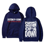Men's Gothic Hoodies 90s Vintage Rock Band System Of A Down Mezmerize Print Hoodie Men Women Alternative Metal Music Sweatshirt