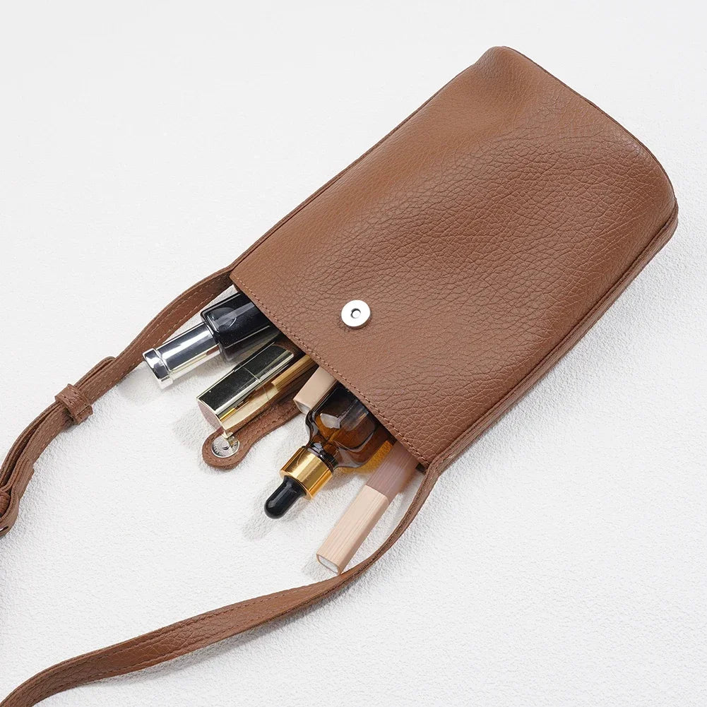 Soft Pu Leather Women Handbags Fashion Large Capacity Crossbody Bags Small Shoulder Bags Ladies Phone Purse Female Solid Flap