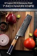 Kitchen Knives-Set Damascus Steel Chef Knife Cleaver Paring Utility Bread Knife Cooking Tool Blue Resin Handle 1-10 Pcs/Set