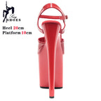 New Black Matte Stripper Shoes Woman Summer 2024 Designer Modern Sandals ultra-high heels 20cm Sexy Nightclubs Pole Dance Shoes