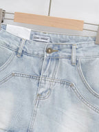 Skirts for Women Sexy Slim Solid Colour Pockets Spliced 2024 Summer Casual Femme High Waist Wrap Hip Mini Short Denim Skirt