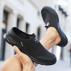 Men Half Slippers Summer Shoes Mens Sandals Breathable Mesh Outdoor Casual Walking Man Shoe Large Flat Lightweight Male Slippers