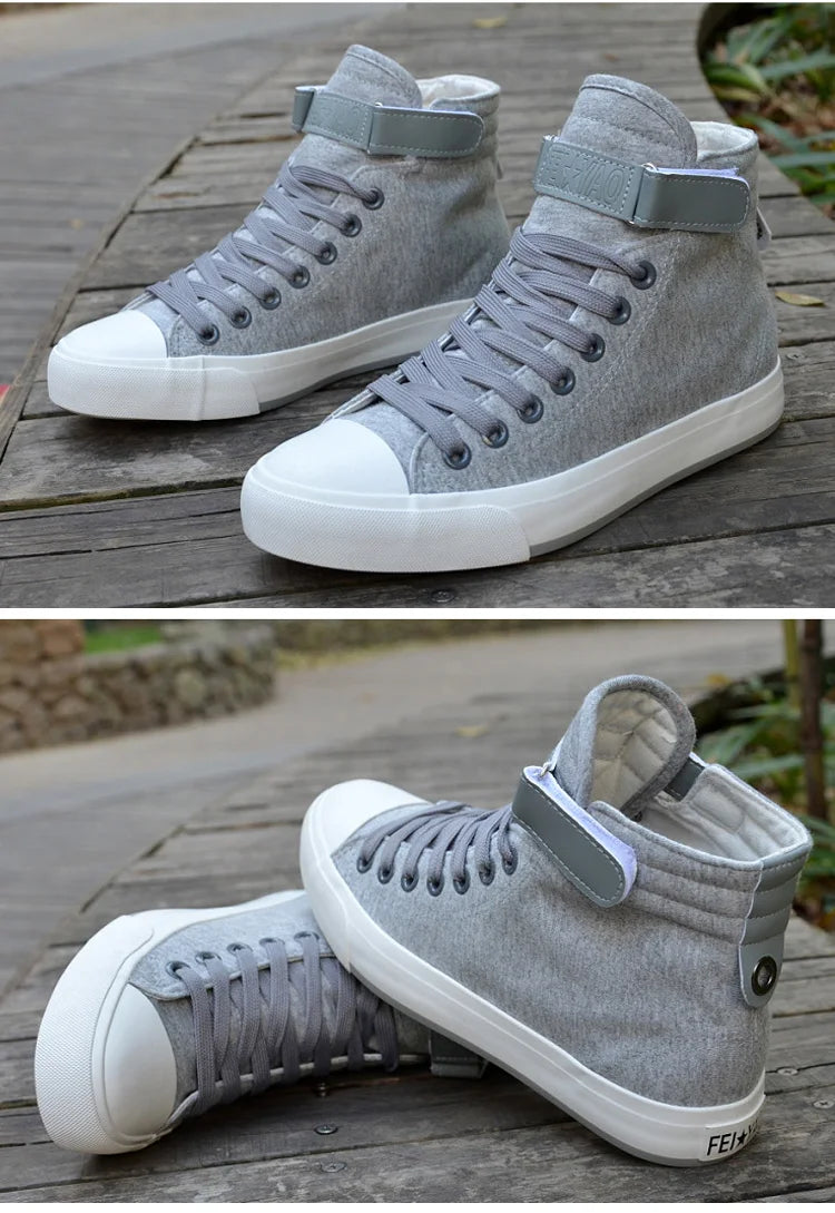 Men Shoes High Top White Canvas Shoe 2024 Spring Women Sneakers Fashion Breathable Canvas Sneakers Non-slip Unisex Casual Shoes