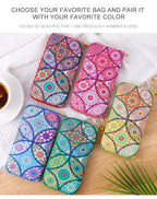 New fashionable lady zipper PU handbag purse with multiple clips and mobile phone compartments to travel, business, high-capacit