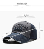 Four Seasons Men's Baseball Cap Casual Wash Embroidered Cap Curved Brim Bowler Sun Hat Official Website