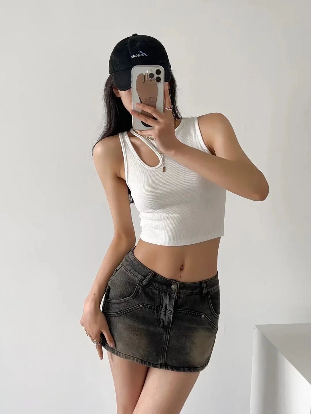 Skirts for Women Sexy Slim Solid Colour Pockets Spliced 2024 Summer Casual Femme High Waist Wrap Hip Mini Short Denim Skirt