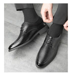 Shoes for Men Summer Breathable Hollow Out Shoe Fashion Business Dress Shoes Luxury Casual Leather Shoes for Men Loafers