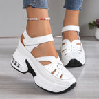 Women's Fashion Super High Heels Platform Sandals 2025 Summer Solid Wedge Shoes for Women New Closed Toe Casual Sandals Female