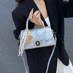 Classic Women's Leather Handbag, Crossbody Shoulder Tote Bag, Elegant Ladies Designer Purse