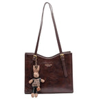 Women Vintage Shoulder Bag PU Leather Slouchy Tote Purse Large Capacity Fashion Shoulder Bag Ladies Travel Handbag