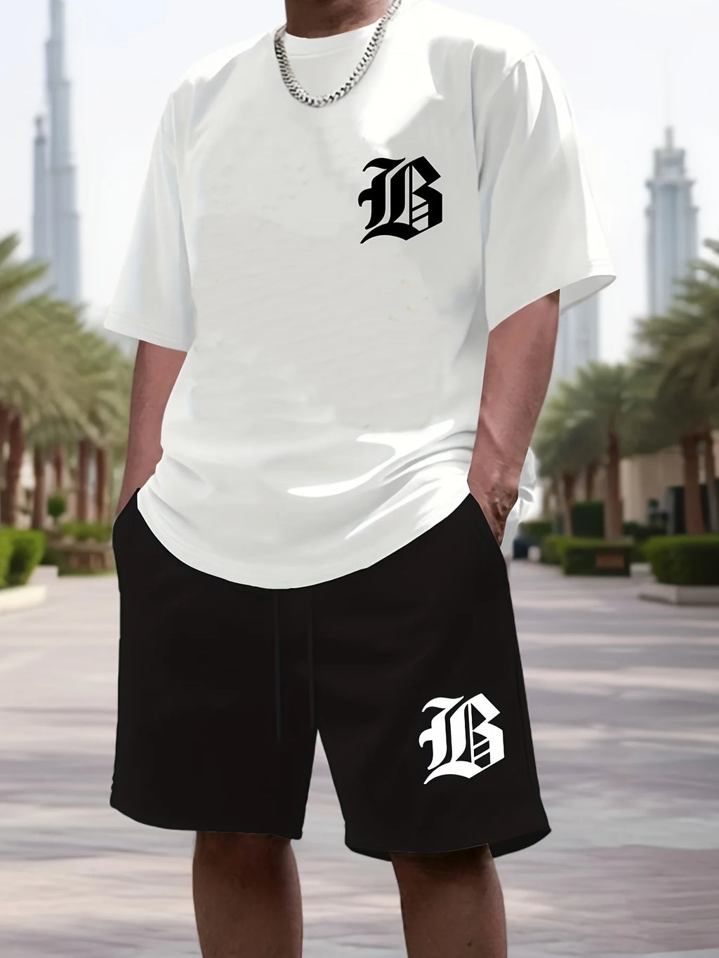 2025 Summer New Men's Casual Set 3D printed sportswear summer streetwear outdoor shorts set