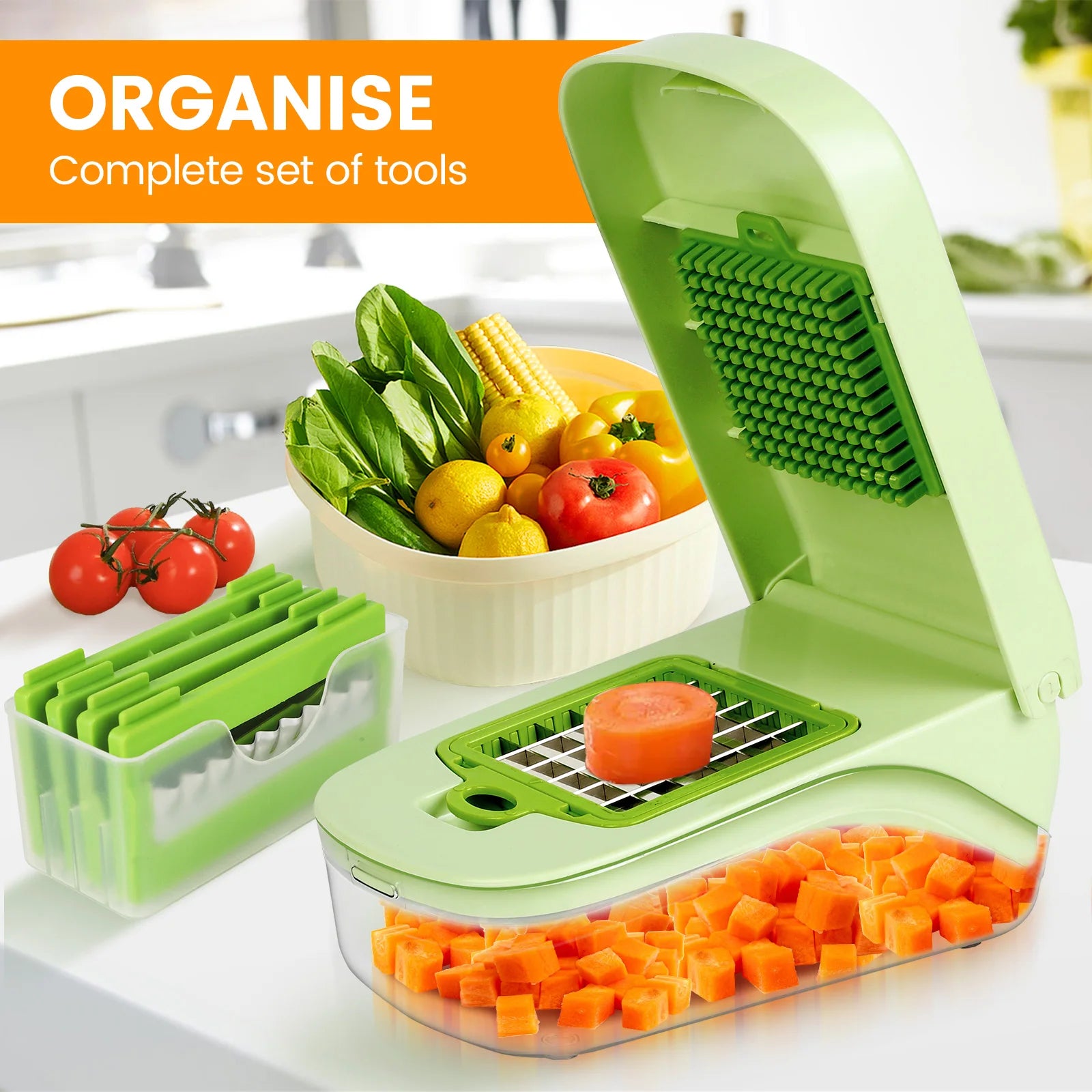 17 in 1 Multifunctional Vegetable Chopper Handle Food Grate Food Chopper Vegetable Slicer Dicer Cut Kitchen Items cocina 2024