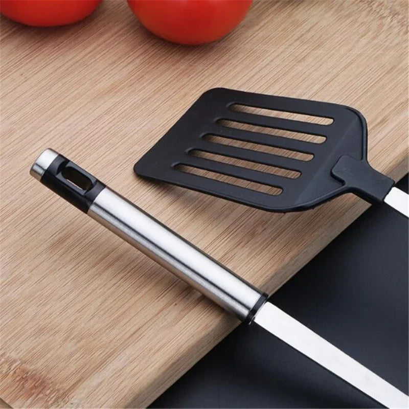 Stainless Steel Turners Kitchen Tools  Nylon Handle  Spatula  Fried Shovel Egg Fish Frying  Pan  Scoop  Spatula  Cooking  Tool