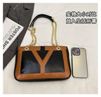 High-End Luxury Elegant Tote Bag For Women Shopper Messenger Purse Solid Color Commuter Use Large Capacity