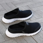 Men Half Slippers Summer Shoes Mens Sandals Breathable Mesh Outdoor Casual Walking Man Shoe Large Flat Lightweight Male Slippers