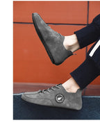 MAEDEF Men's Loafers Lightweight Driving Casual Thin Bottom Flats Shoes Soft Sole Comfortable Non Slip Lace-up Walking Shoes Men