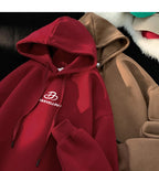 Korean Classic Loose Hooded Sweatshirt Casual Sports Wind Pullover Hoodie Multi-colour Sweatshirts Men Women Oversized