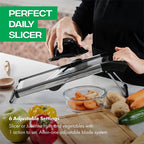 LMETJMA Adjustable Mandoline Slicer Stainless Steel Vegetable Slicer Chopper Cutter for Potato Tomato Onion Carrot JT213