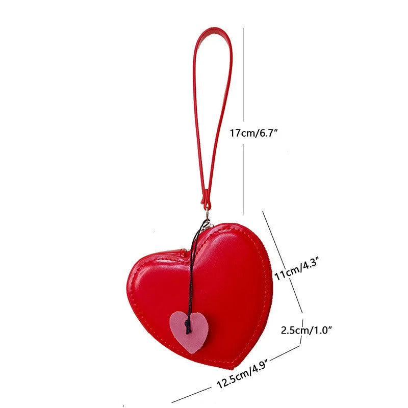 Girls Kawaii PU Leather Heart Bag Business Wallet Designer Original Brand Womens Wallets for Women Purses Clutch Bag