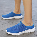 Men Half Slippers Summer Shoes Mens Sandals Breathable Mesh Outdoor Casual Walking Man Shoe Large Flat Lightweight Male Slippers