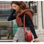 Ladies New Trendy Pu Leather Shoulder Bags Luxury Designer Simple Small Purse Handbags for Women Fashion Messenger Bags Sac