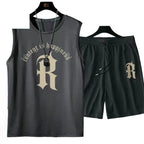 Men's quick drying pants Summer Basketball shorts Gym Short Sleeve T-shirt Shorts Set Tracksuits Men Casual Men Clothing Joggers