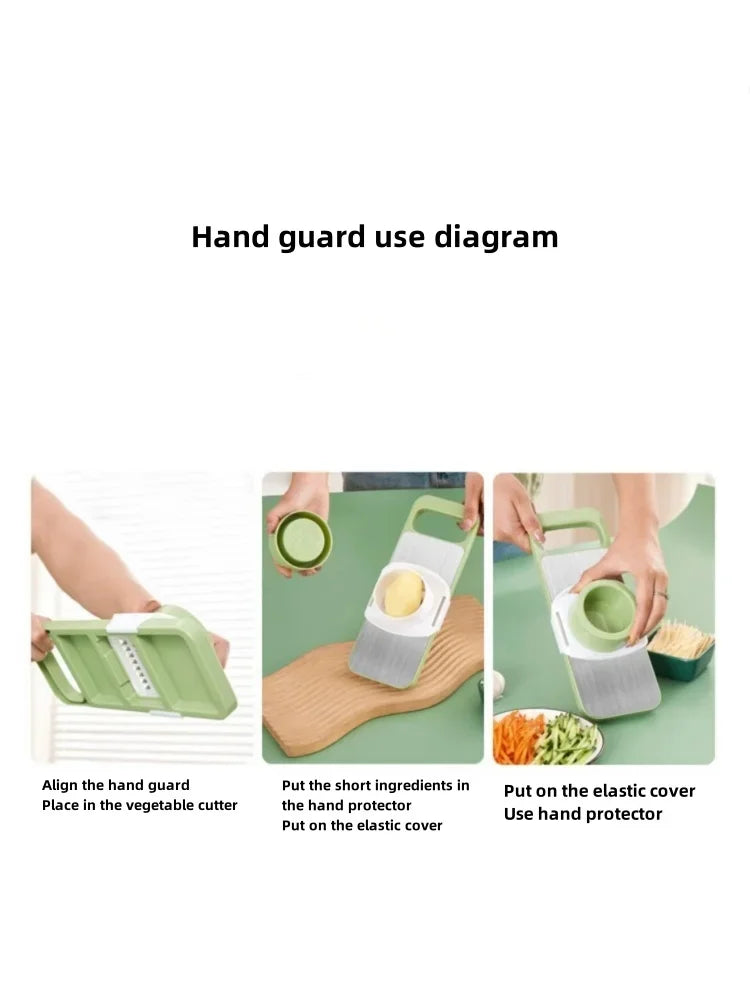 Kitchen 5 in 1 Stainless Steel Multifunctional Safe Manual Vegetable Slicer Cutter Potato Shredders Garlic Carrot Grater Chopper