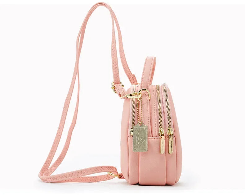 Mini Backpack Purse for Women Ladies Tote Multi-Function Luxury Shoulder Bag Solid Color Ladies Casual Bag Women's Backpack