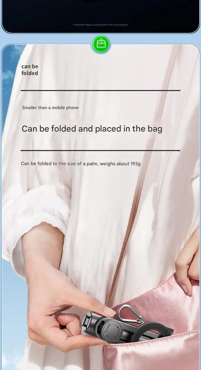 Upgraded Multi-Function Foldable Magnetic Phone Holder Selfie Stick, DSLR-Style Rotation Tripod Portable Remote ControlUpgraded