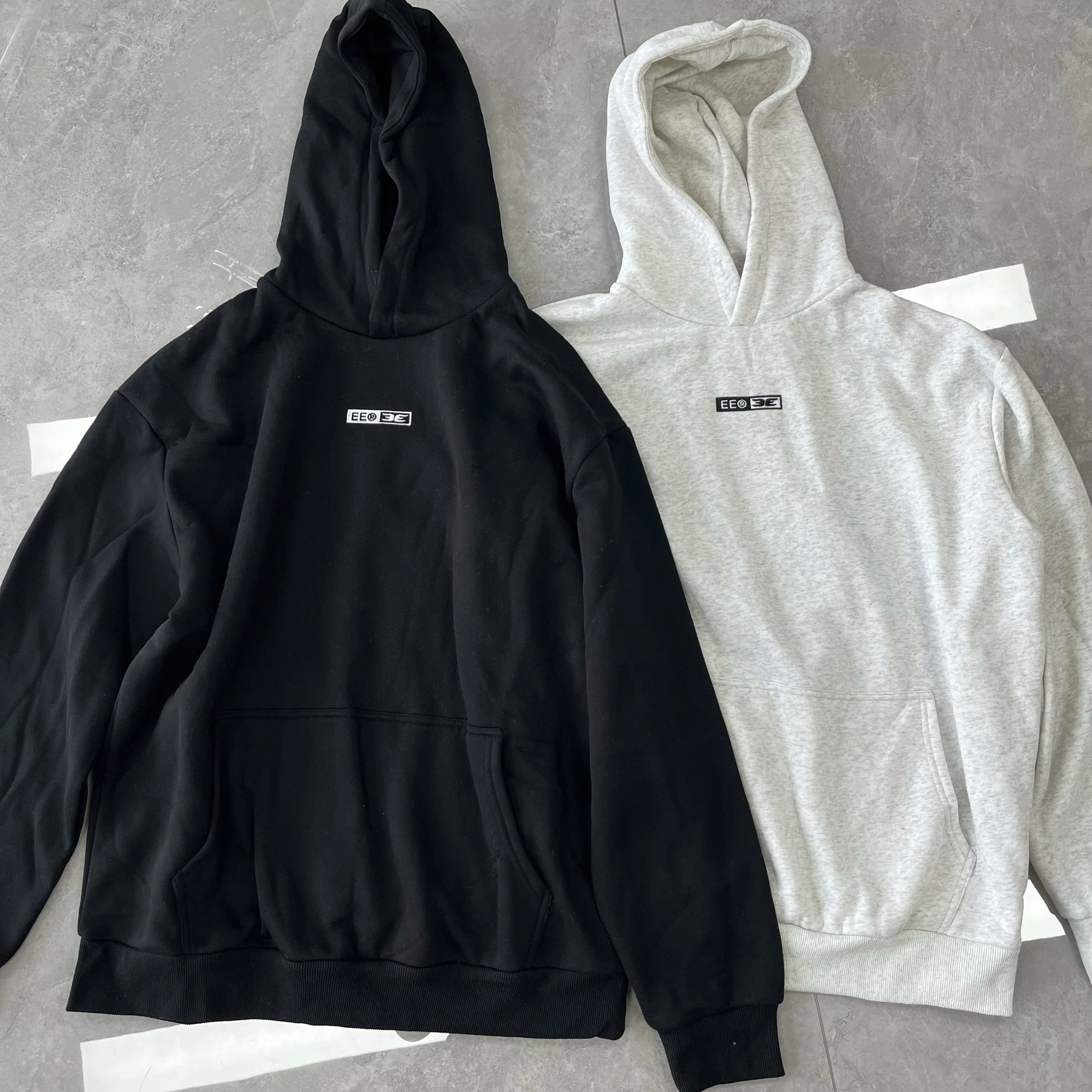 Elite Eleven Double Embroidered Milk Velvet Hoodie Couple Sle Loose Fit Long Sve Cotton Polyester Blend Hoodie