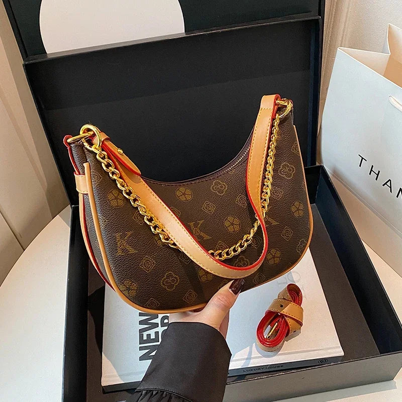 Luxury Leather Tote Bag For Women Designer Crossbody Shoulder Handbag Elegant Ladies Messenger Purse Stylish Classic