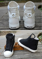 Men Shoes High Top White Canvas Shoe 2024 Spring Women Sneakers Fashion Breathable Canvas Sneakers Non-slip Unisex Casual Shoes