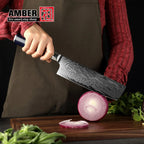 Kitchen Knives-Set Damascus Steel Chef Knife Cleaver Paring Utility Bread Knife Cooking Tool Blue Resin Handle 1-10 Pcs/Set