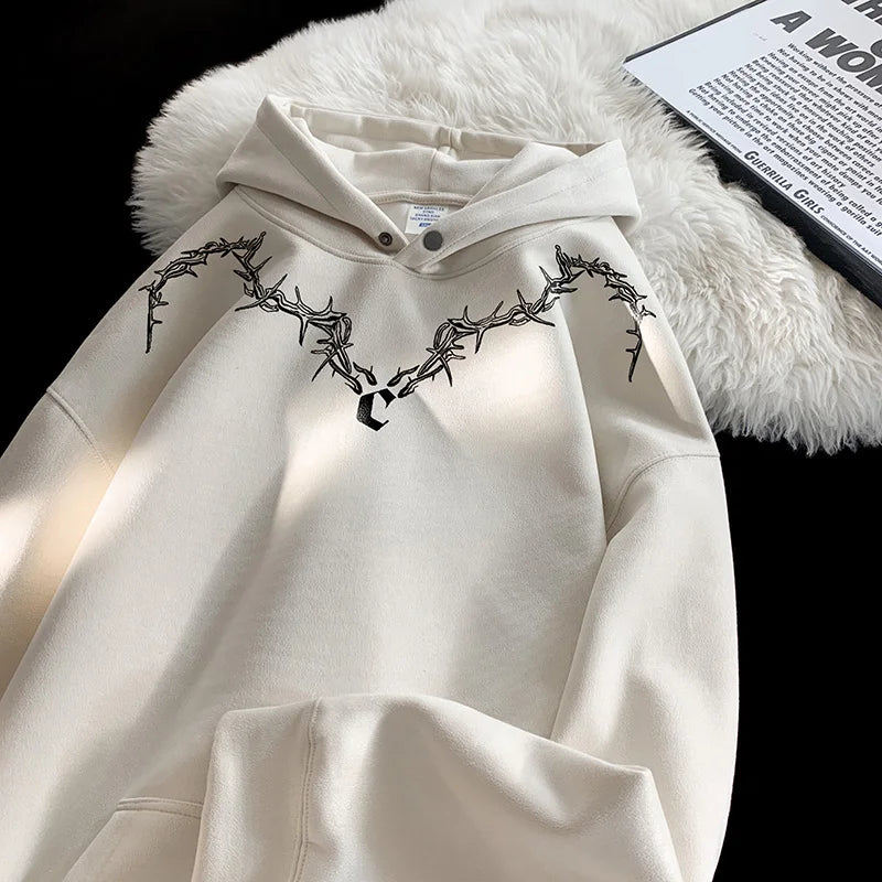 Korean Classic Loose Hooded Sweatshirt Casual Sports Wind Pullover Hoodie Multi-colour Sweatshirts Men Women Oversized