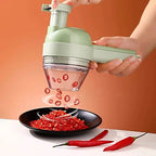 4In1 Electric Vegetable Cutter Set Handheld Wireless Electric Garlic Masher Food Chopper Meat Grinder Machine Food Peel Slice
