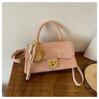 Classic Women's Leather Handbag, Crossbody Shoulder Tote Bag, Elegant Ladies Designer Purse