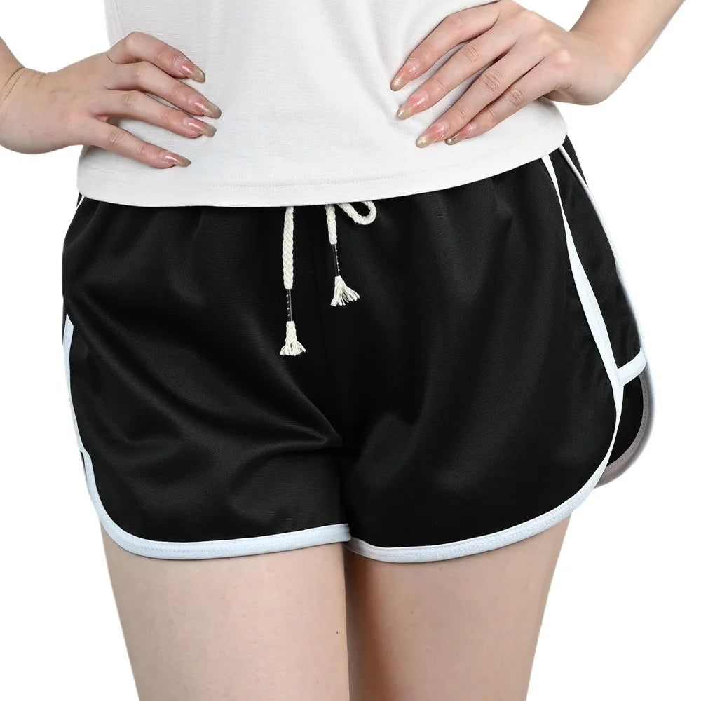 Women's Sports Shorts With Drawstring S-3XL Girl Fitness Running Yoga Shorts Breathable Woman Quick-Dry Casual Athletic Pants