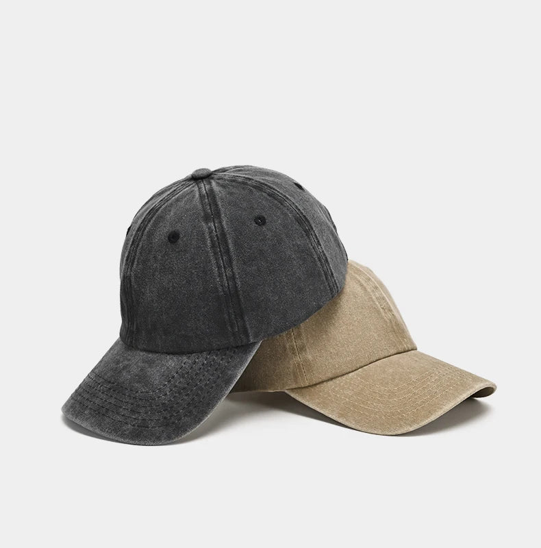 Baseball Cap Washed Cotton Men Women Snapback Hat Vintage Hip Hop Caps Solid Color Dad Hat Bone Casquette Outdoor Casual Sport