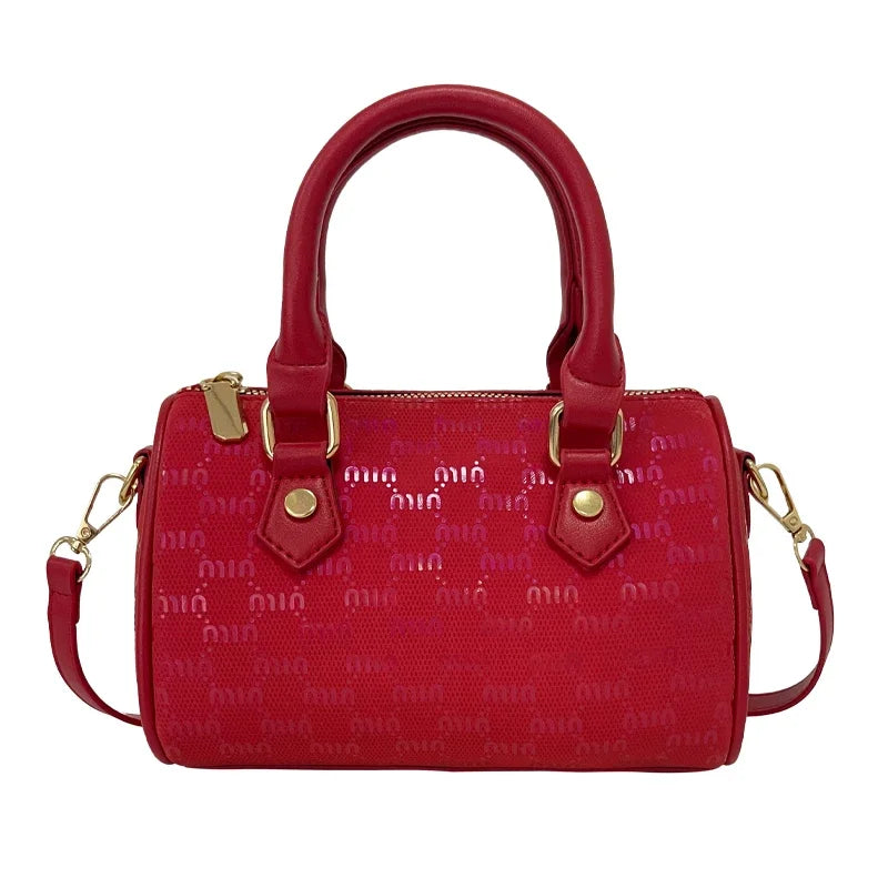 New Trendy Crossbody Purse For Women Luxury Leather Women's Chain Shoulder Bag Ladies Zipper Handbag With Chain Detail