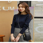 Ladies New Trendy Pu Leather Shoulder Bags Luxury Designer Simple Small Purse Handbags for Women Fashion Messenger Bags Sac