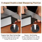 5 in1 Knife Sharpener Diamond Bars 400/1000 Multi-Tool Kitchen Knives Tungsten Steel Ceramic Grinding Double-Sided Whetstone