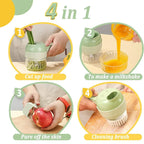 4In1 Electric Vegetable Cutter Set Handheld Wireless Electric Garlic Masher Food Chopper Meat Grinder Machine Food Peel Slice 4I